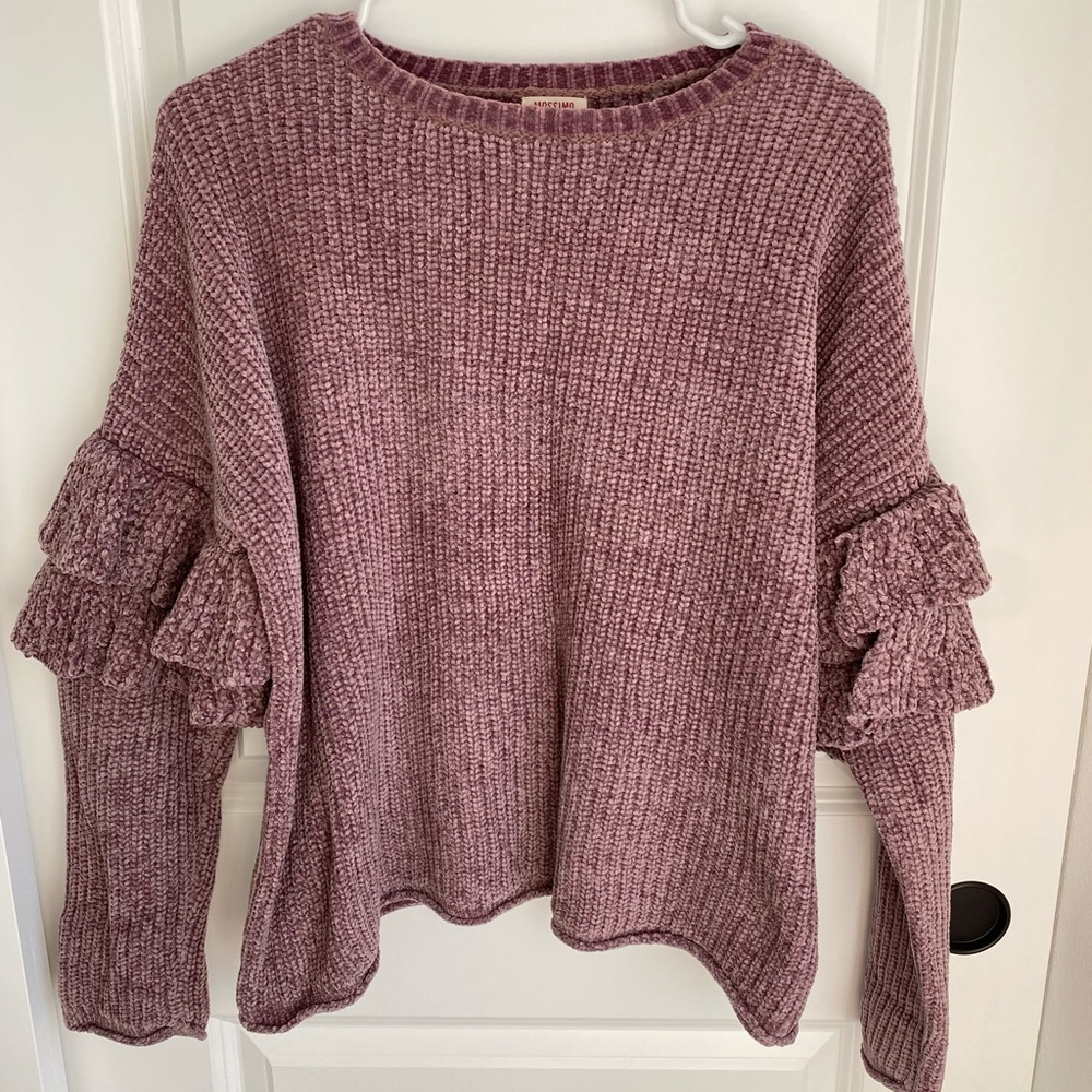 Mossimo Supply Co. Ruffle Detail Sleeve Sweater